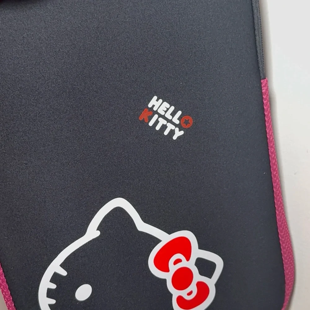 Hello Kitty Black Sleeve with Pink Trim and Red Bow
